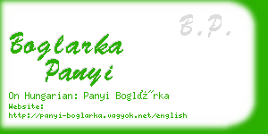 boglarka panyi business card